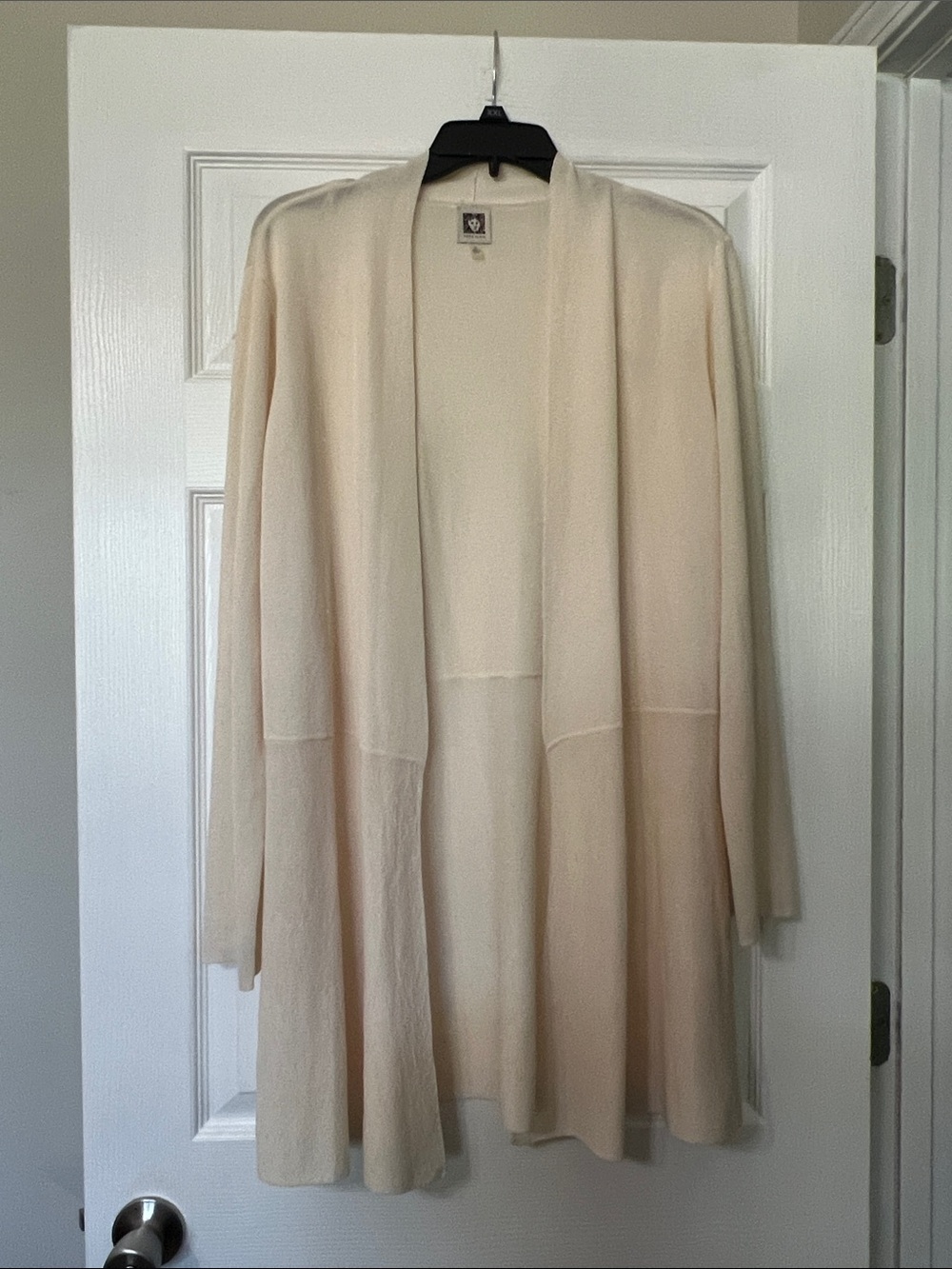 Open-Front Cream Women's Sweater Cardigan